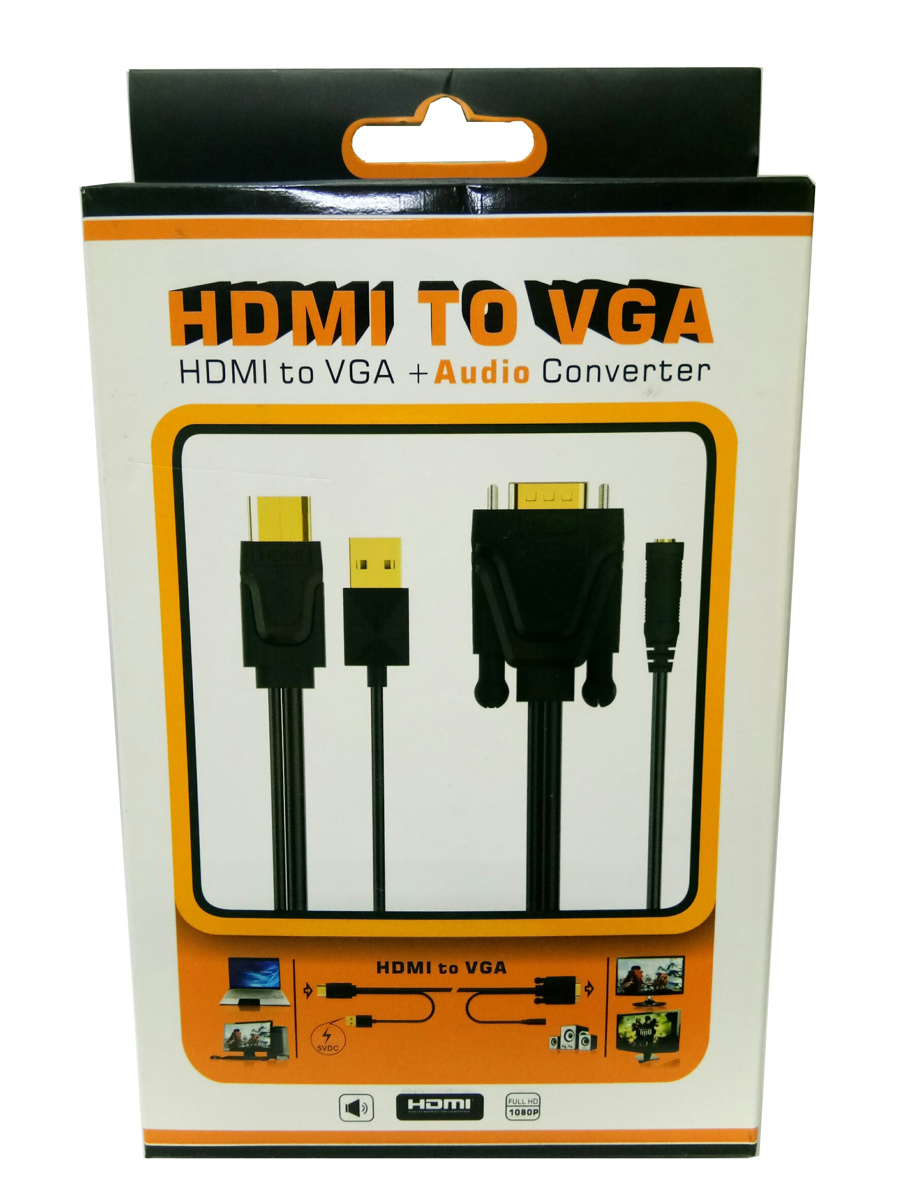 HDMI to VGA+audio 1.8M