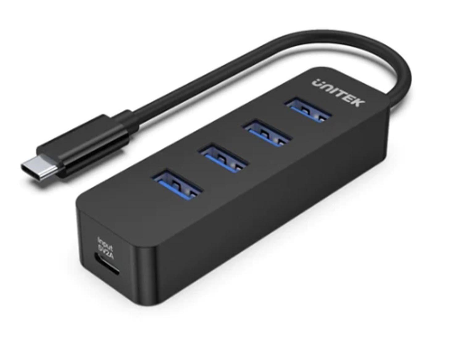 UNITEK USB-C Hub 4port + USB-C Power Charger
