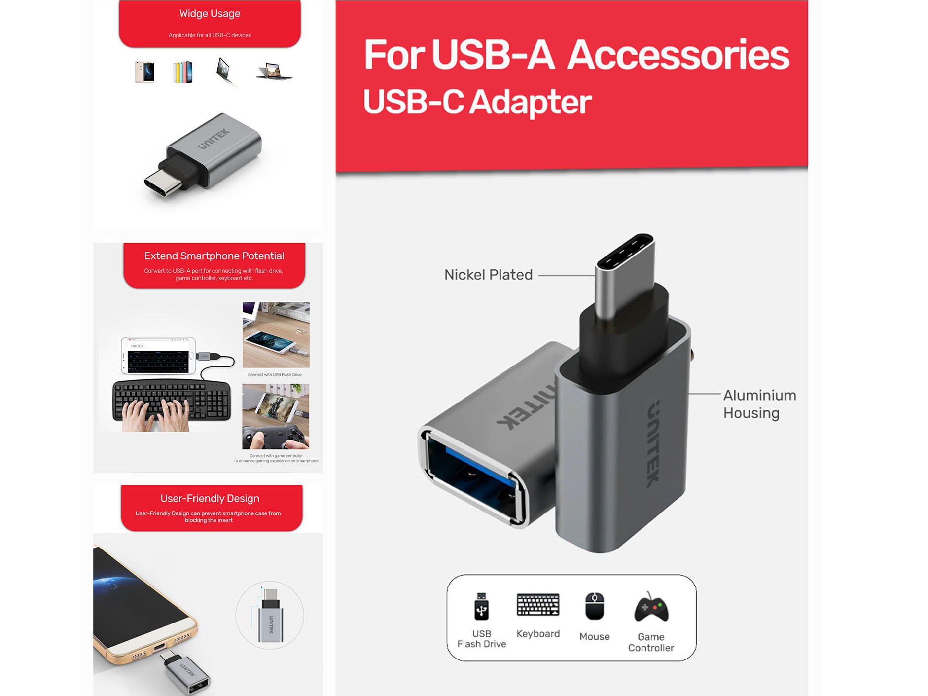 UNITEK USB-C OTG ADAPTER