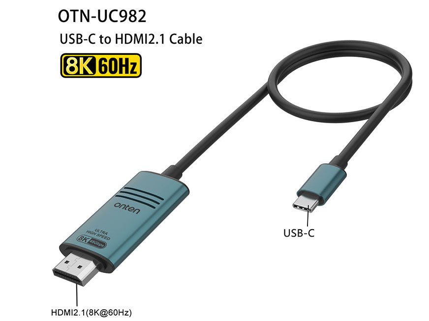 ONTEN CABLE USB TYPE-C TO HDMI 8K