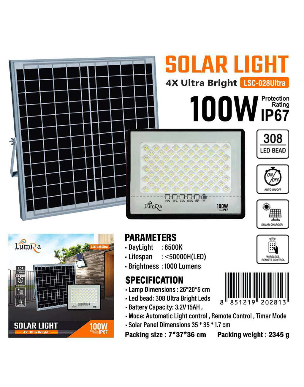 LUMIRA SOLAR LIGHT 100W