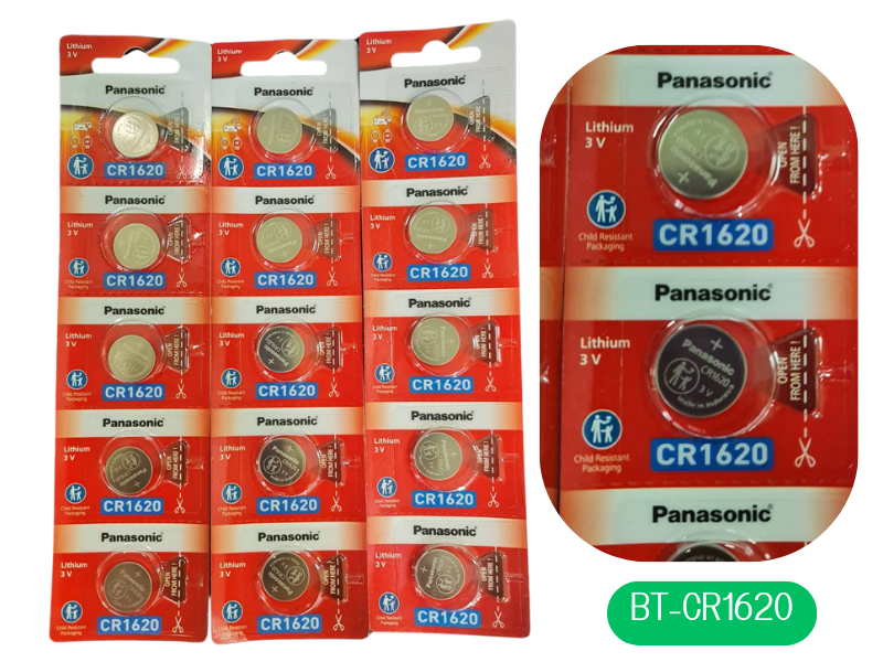 PANASONIC LITHIUM BATTERY 3V ถ่านกระดุมลิเธียม 3V รุ่น CR1620 PANASONIC LITHIUM BATTERY 3V ถ่านกระดุมลิเธียม 3V รุ่น CR1620