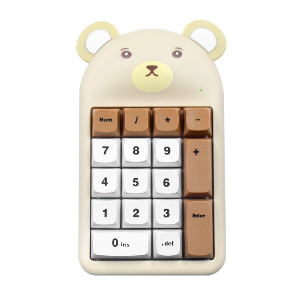NUBWO BROWN BEAR NUMERIC KEYBOARD แป้นคีย์ตัวเลขไร้สาย