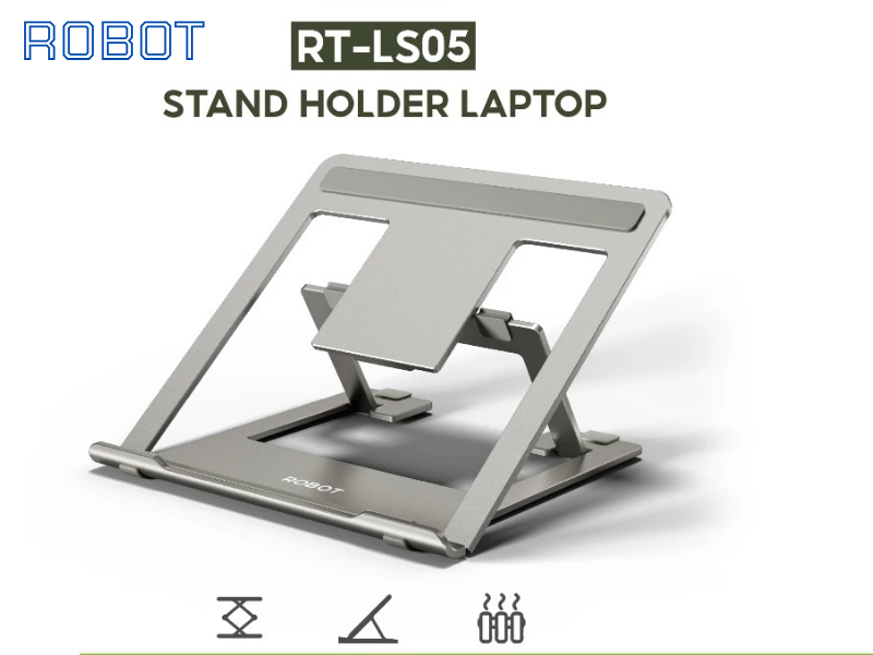 ROBOT ที่วางโน๊ตบุ๊ค รุ่น RT-LS05 แท่นวางโน๊ตบุ๊ค แท็บเล็ต แบบหมุนได้ 360 องศา ROBOT ที่วางโน๊ตบุ๊ค รุ่น RT-LS05 แท่นวางโน๊ตบุ๊ค แท็บเล็ต แบบหมุนได้ 360 องศา