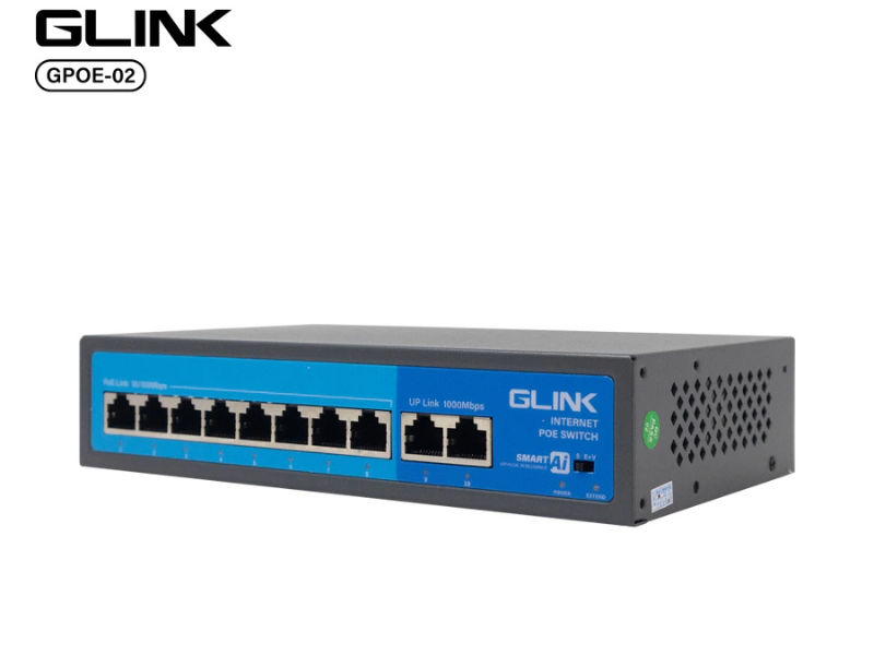 GLINK POE Switch 8Port 10/100+2Port UP Link 10/100/1000Mbps. GLINK POE Switch 8Port 10/100+2Port UP Link 10/100/1000Mbps.
