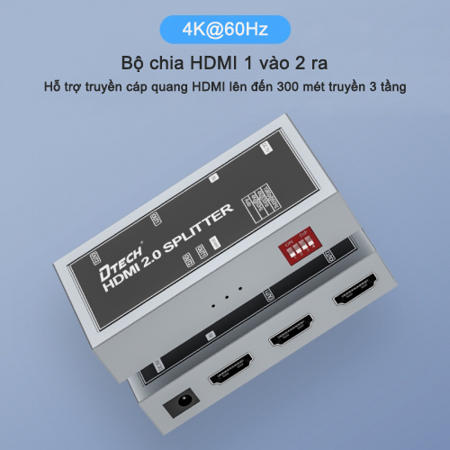 DTECH รุ่น DT-7212 ตัวแยก HDMI 1x2 HD 3840*2160p@60hz HDR DEID 2.0 4K HDMI DTECH รุ่น DT-7212 ตัวแยก HDMI 1x2 HD 3840*2160p@60hz HDR DEID 2.0 4K HDMI
