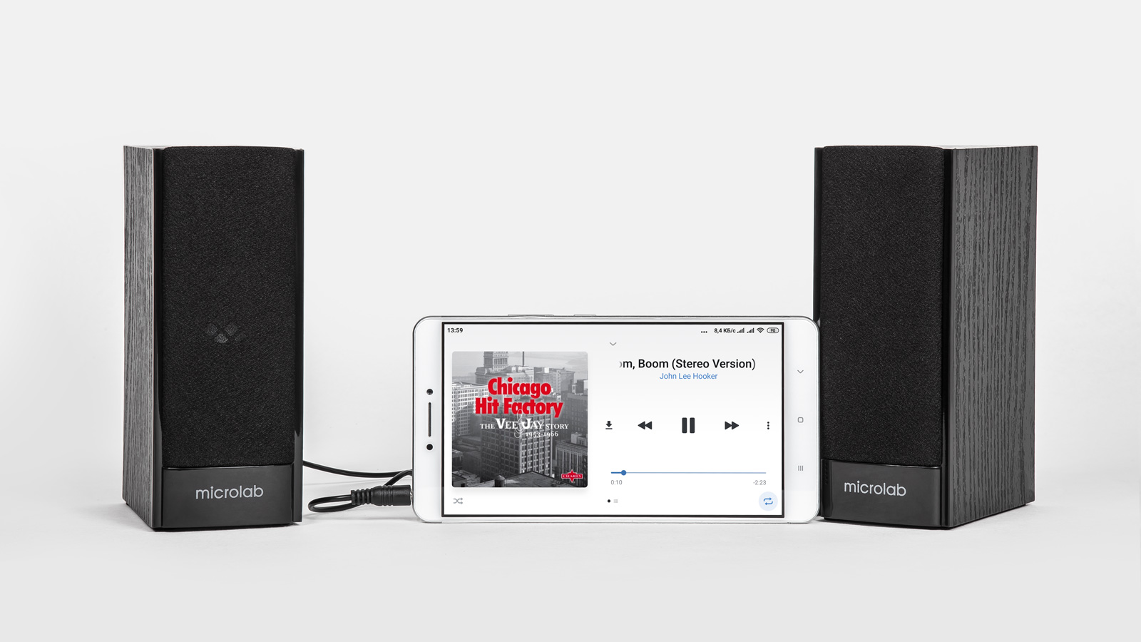 MICROLAB USB SPEAKER 3Watt.RMS. สีดำ รุ่น B56