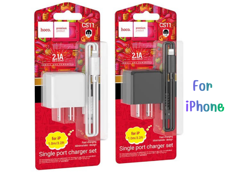 ชุดชาร์จมือถือ HOCO รุ่น CS11 หัวชาร์จ 2.1A/10.5W พร้อมสายชาร์จหัวiPhone