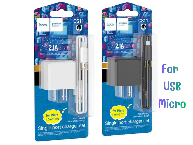 ชุดชาร์จมือถือ HOCO รุ่น CS11 หัวชาร์จ 2.1A/10.5W พร้อมสายชาร์จหัวMicro