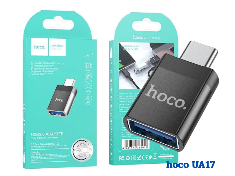 Hoco อะแดปเตอร์แปลงหัว USB Type-C (ผู้) เป็น USB-A (เมีย)