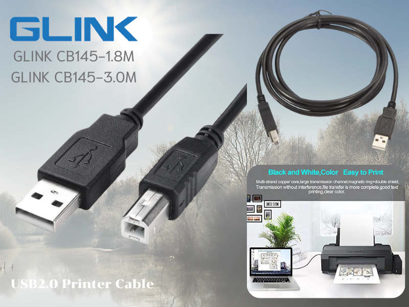 GLINK CB145 สายเชื่อมต่อเครื่องพิมพ์มาตรฐาน USB 2.0 ยาว 1.8เมตร