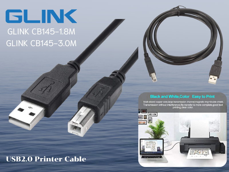 GLINK CB145 สายเชื่อมต่อเครื่องพิมพ์มาตรฐาน USB 2.0 ยาว 1.8เมตร