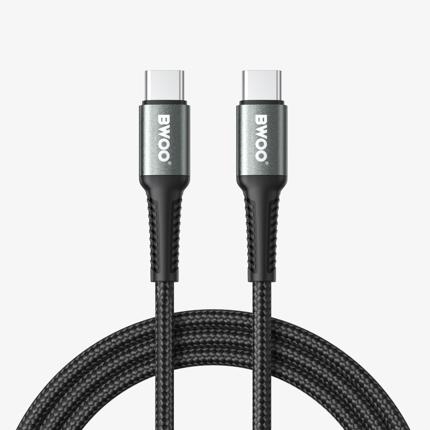 BWOO สายชาร์จมือถือ USB-C TO USB-C PD 60W Nylon 3.0M