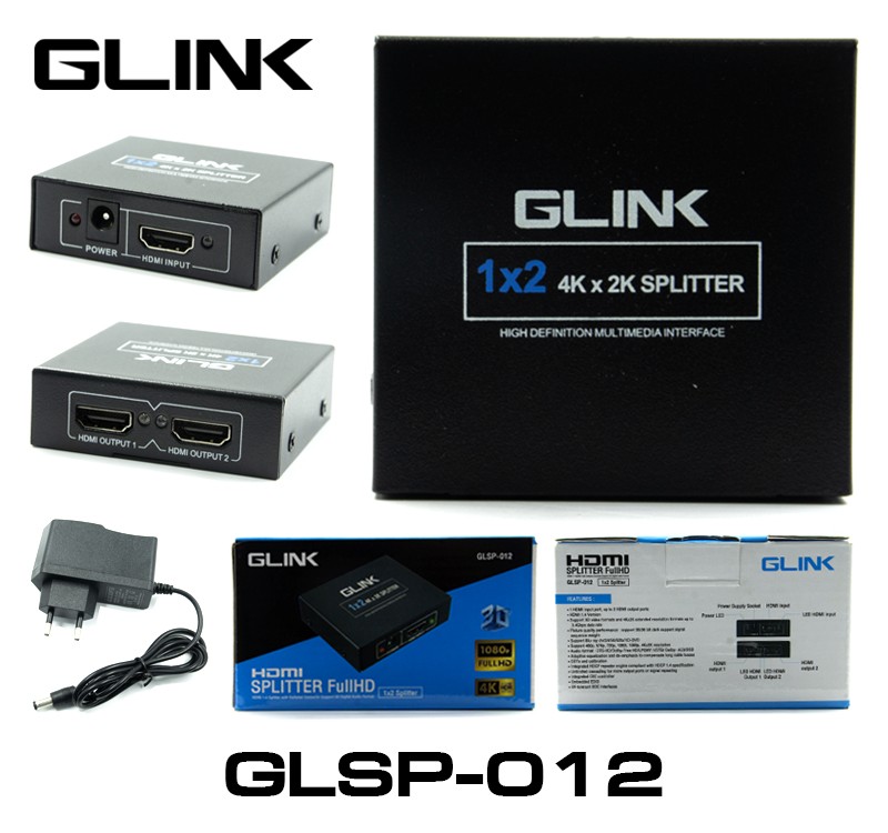 GLINK ตัวแยกสัญญาณ HDMI เข้า 1 ออก 2 รุ่น GLSP-012