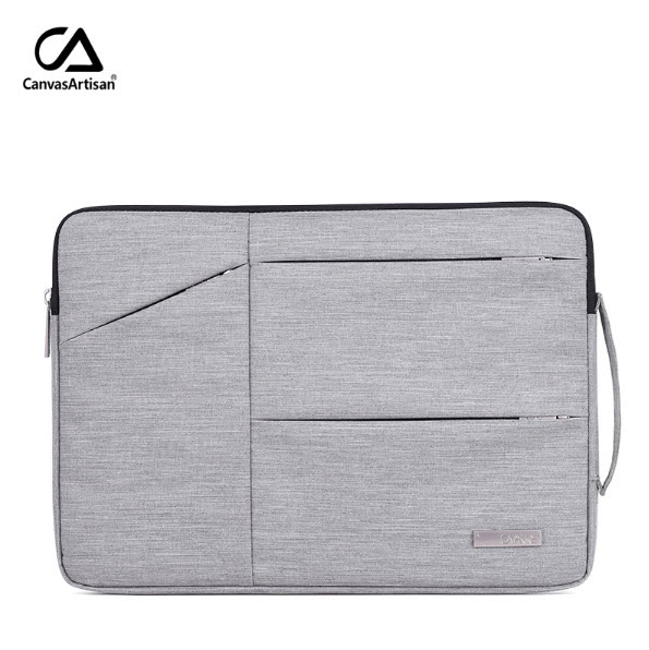 Canvasartisan กระเป๋าใส่แท็บเล็ต ซองใส่แท็บเล็ต ขนาด 14 นิ้ว สีดำ สีเทา