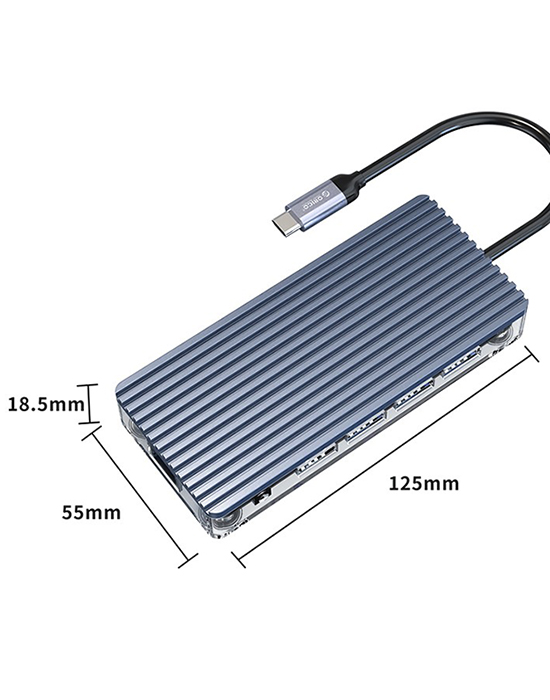 USB C  11in1 Transparent