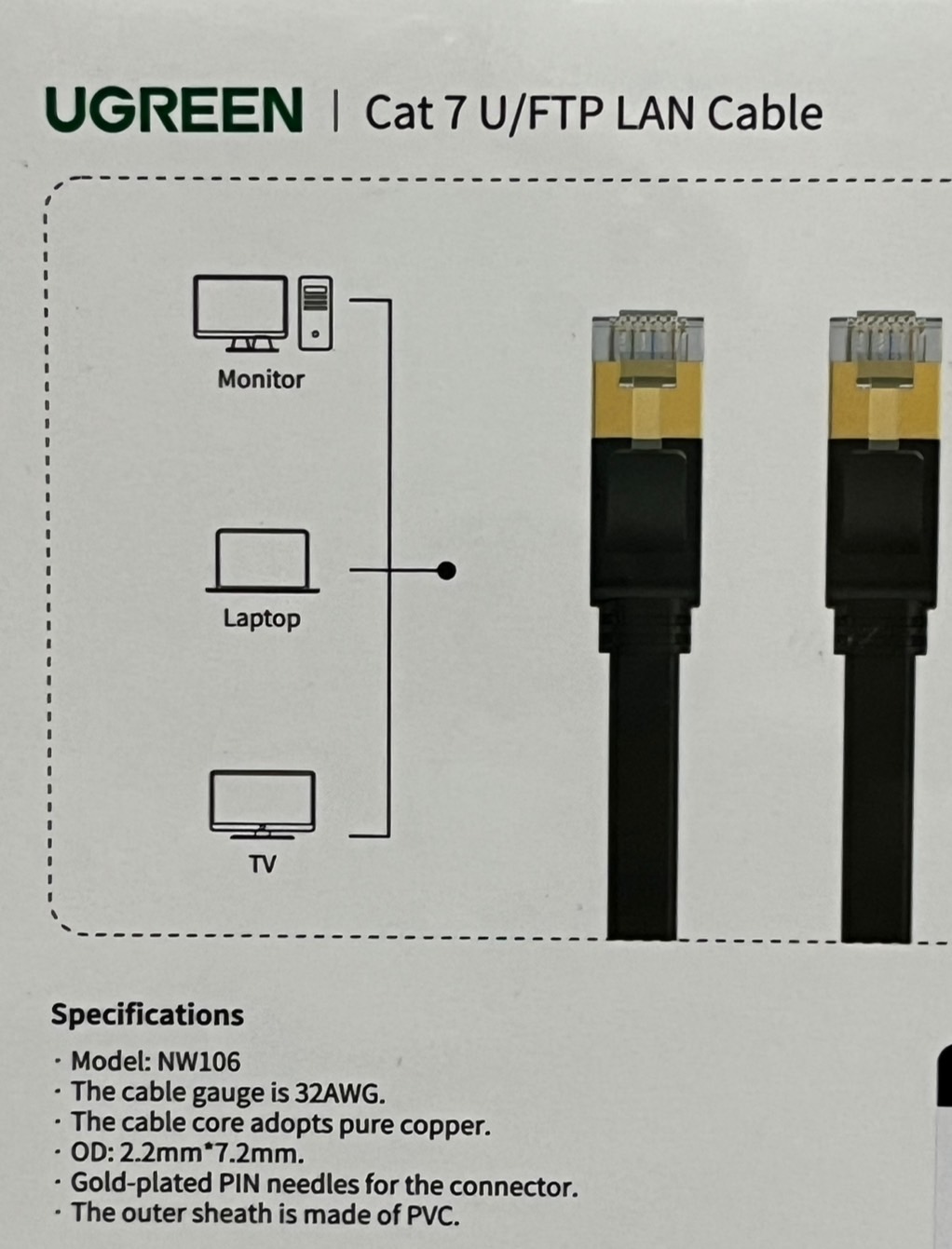 CAT7 UTP Cable 3m.