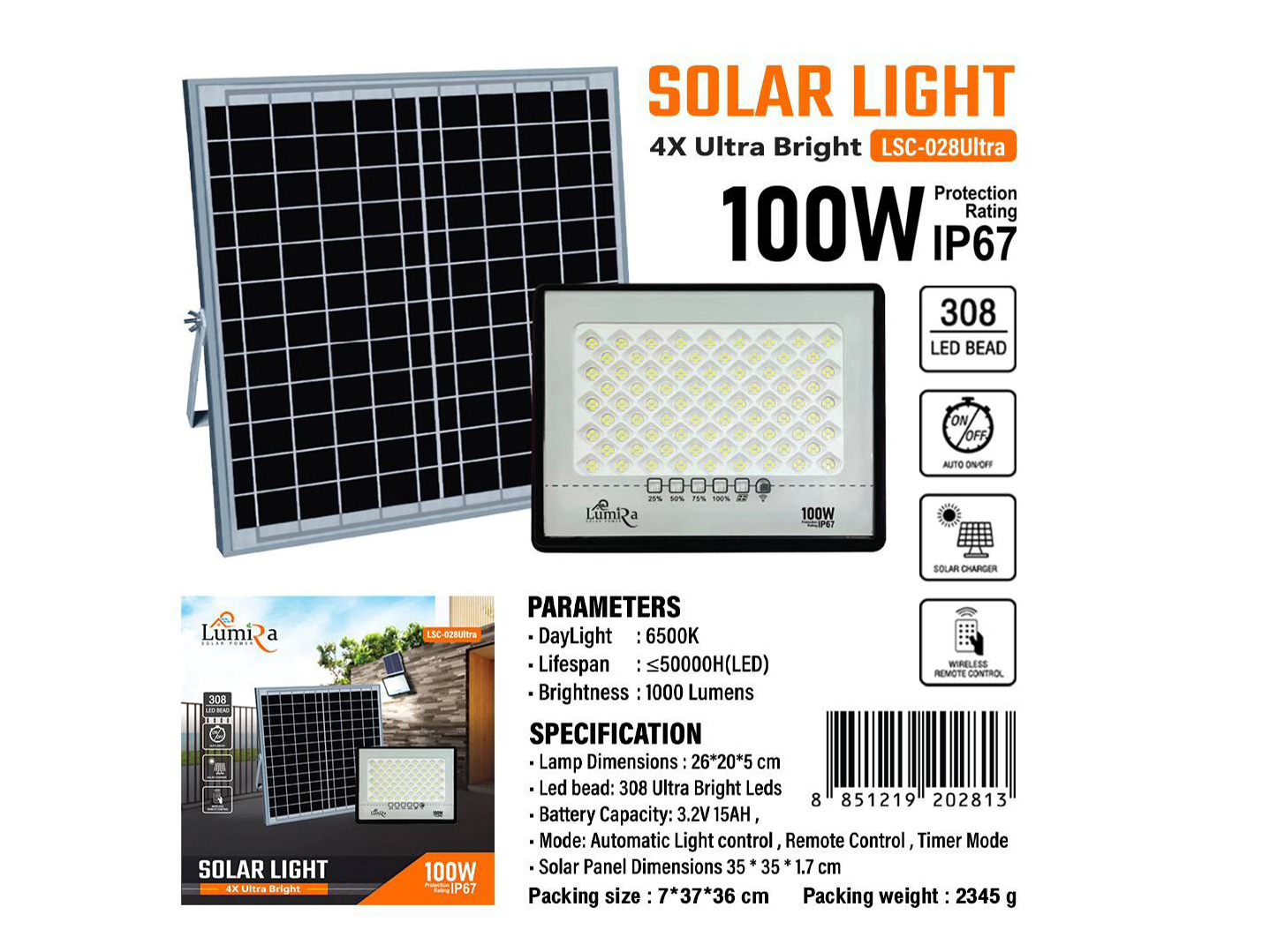 LUMIRA SOLAR LIGHT 100W