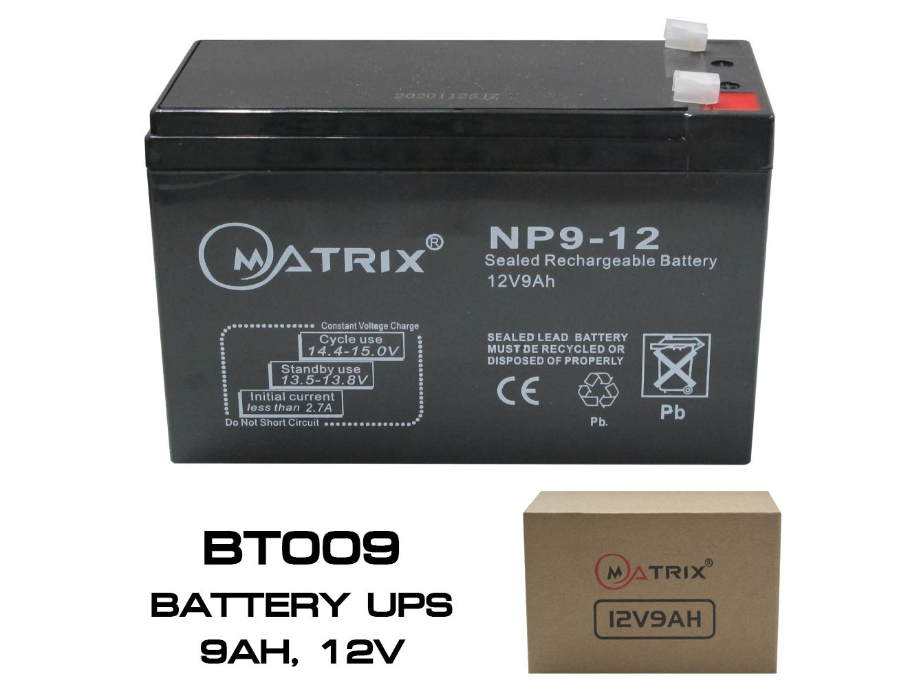 แบตเตอรี่ UPS MATRIX 12V 9AH