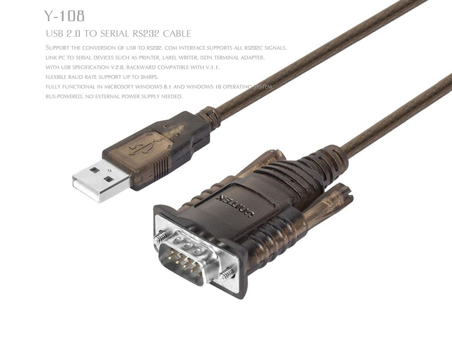 USB 2.0 to RS232 (DB9)