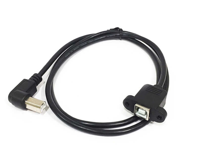 USB2.0 A/Mail TO B/Femail แบบมีน๊อตยึด สายยาว 50ซม.