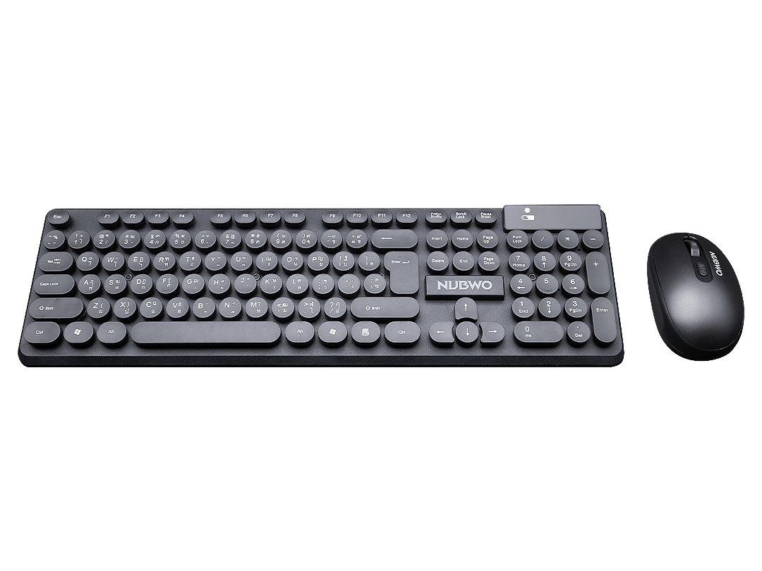 NUBWO NKM636 WIRELESS SET KEYBOARD + MOUSE สีดำ สีขาว NUBWO NKM636 WIRELESS SET KEYBOARD + MOUSE สีดำ สีขาว