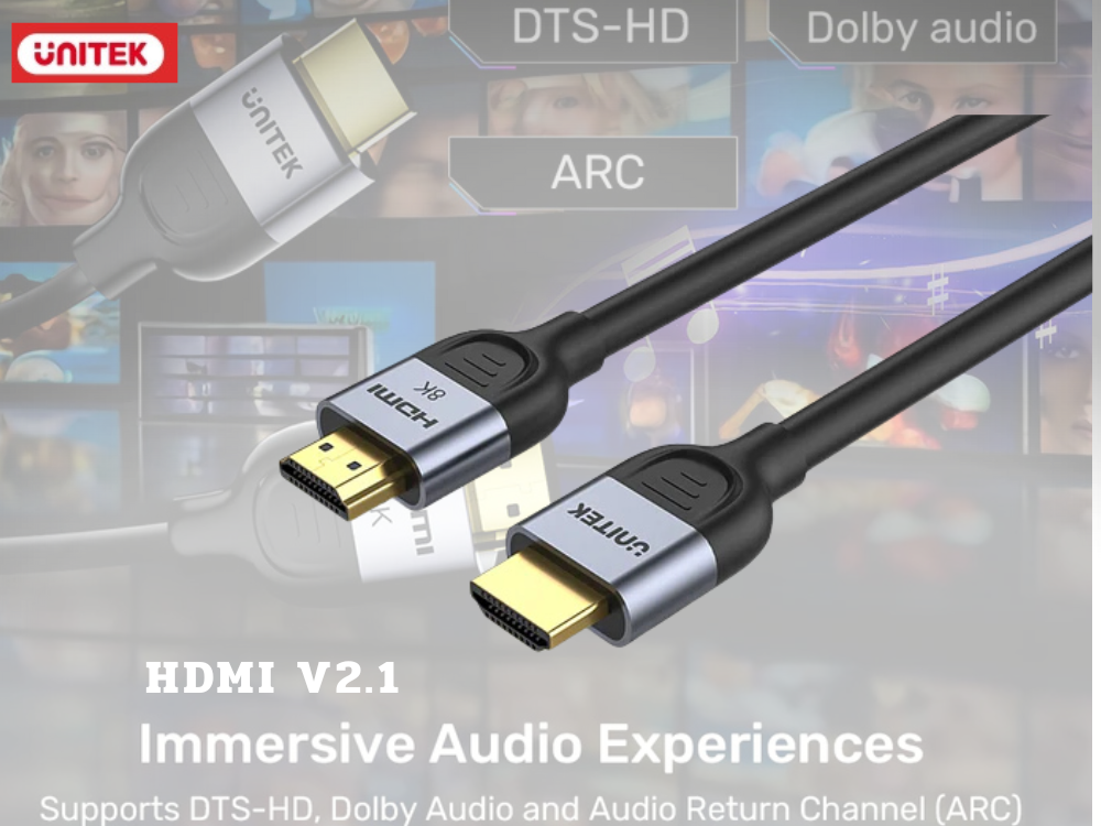 UNITEK HDMI V2.1 8K@60Hz.,4K@120Hz. สายยาว 5เมตร UNITEK HDMI V2.1 8K@60Hz.,4K@120Hz. สายยาว 5เมตร