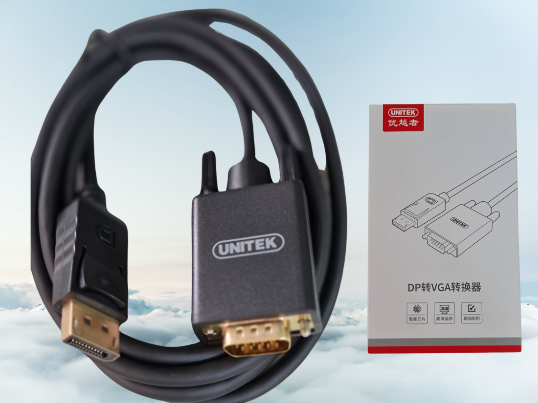 UNITEK DISPLAY TO VGA CABLE Mail-Mail สายยาว 1.8เมตร