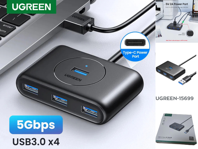 UGREEN USB3.0/USB3.2 Gen1 HUB 4port สายยาว 2เมตร UGREEN USB3.0/USB3.2 Gen1 HUB 4port สายยาว 2เมตร