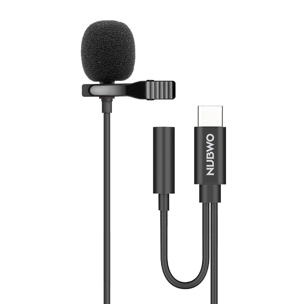 NUBWO ไมค์ไลฟ์สด ไมค์โครโฟนแบบหนีบปกเสื้อ แจ๊คเสียบแบบ USB-C NUBWO ไมค์ไลฟ์สด ไมค์โครโฟนแบบหนีบปกเสื้อ แจ๊คเสียบแบบ USB-C