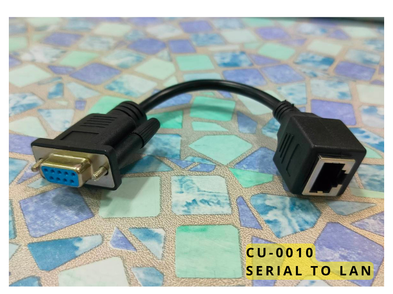 ADAPTER SERIAL/RS232 DB9pin to LAN RJ45 8pin สายยาว 10ซม. ADAPTER SERIAL/RS232 DB9pin to LAN RJ45 8pin สายยาว 10ซม.