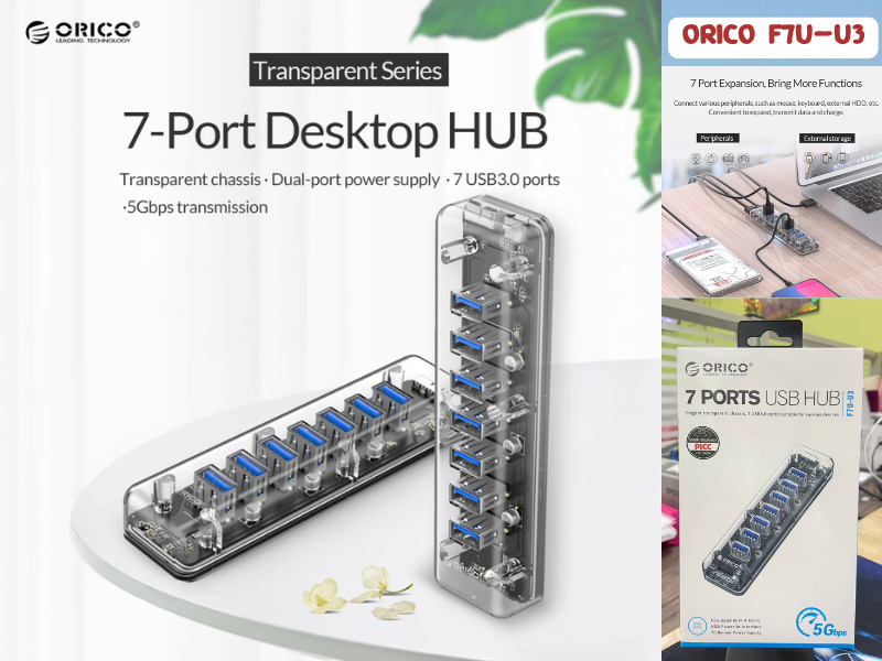 ORICO 7PORT USB3.0 HUB Data Transfer Rate 5bps. ORICO 7PORT USB3.0 HUB Data Transfer Rate 5bps.