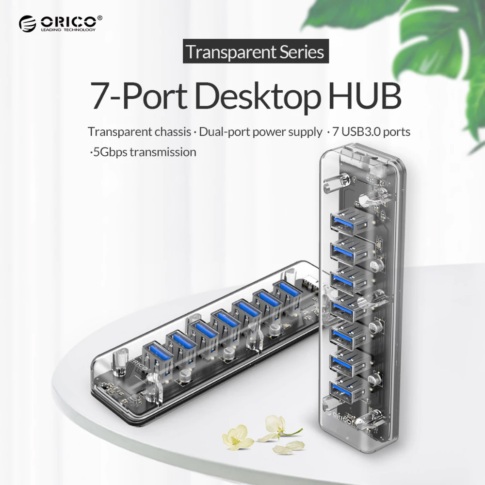 ORICO 7PORT USB3.0 HUB Data Transfer Rate 5bps. ORICO 7PORT USB3.0 HUB Data Transfer Rate 5bps.
