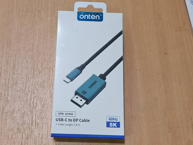 ONTEN USB TYPE-C TO DISPLAY PORT CABLE 1.8M 8K@60Hz.
