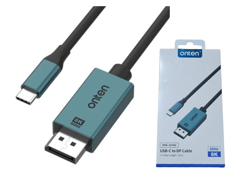 ONTEN USB TYPE-C TO DISPLAY PORT CABLE 1.8M 8K@60Hz.