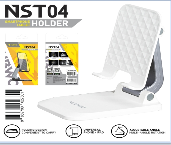 Nubwo NST04 Smartphone Tablet Holder เเท่นวางมือถือสีขาว สีดำ Nubwo NST04 Smartphone Tablet Holder เเท่นวางมือถือสีขาว สีดำ