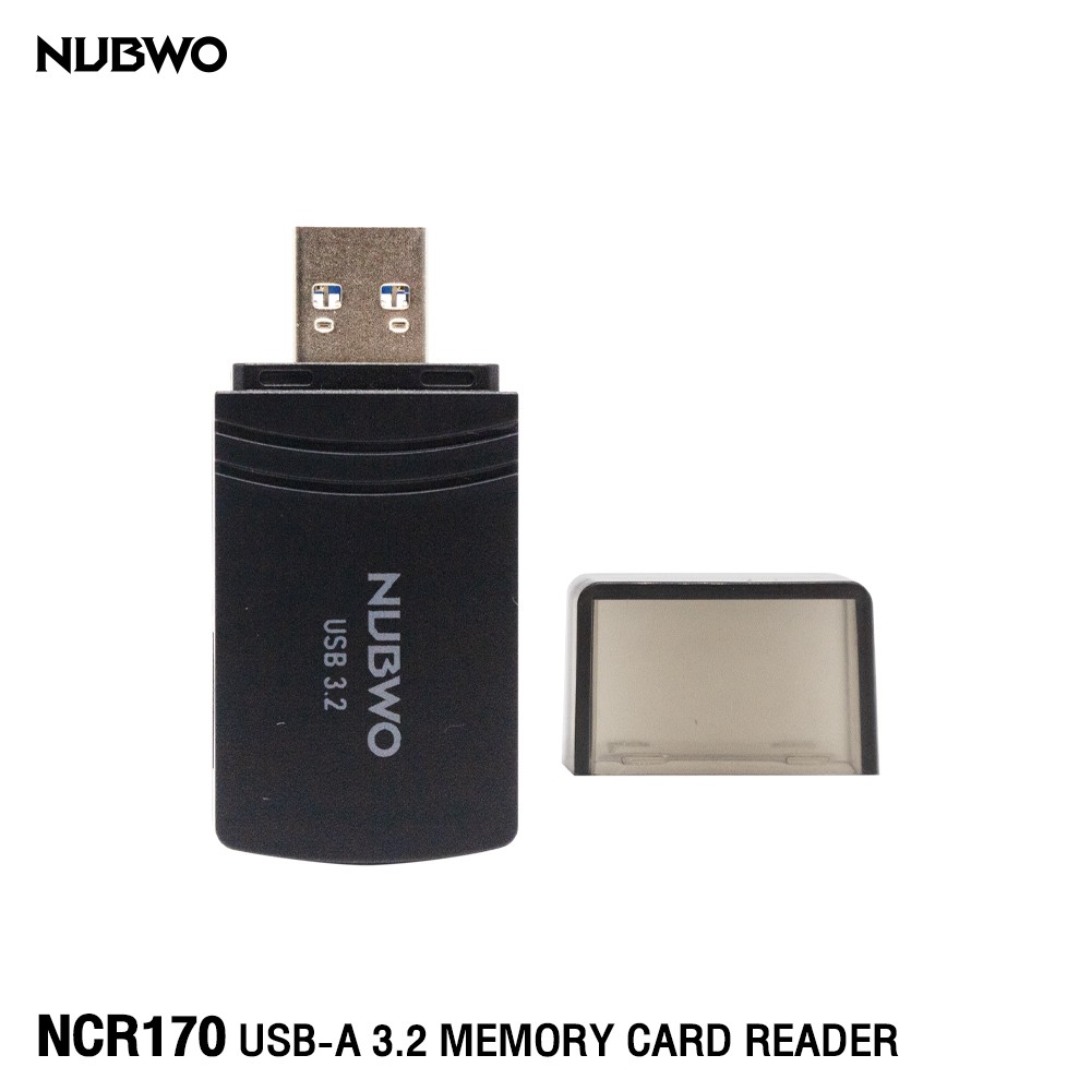 NUBWO USB 3.2 MEMORY CARD READER รุ่น NCR170 สีดำ
