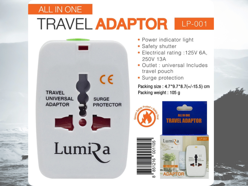 Lumira LP-001 Travel Adapter Universal Adapter All in One หัวแปลงปลั๊กทั่วโลก Lumira LP-001 Travel Adapter Universal Adapter All in One หัวแปลงปลั๊กทั่วโลก