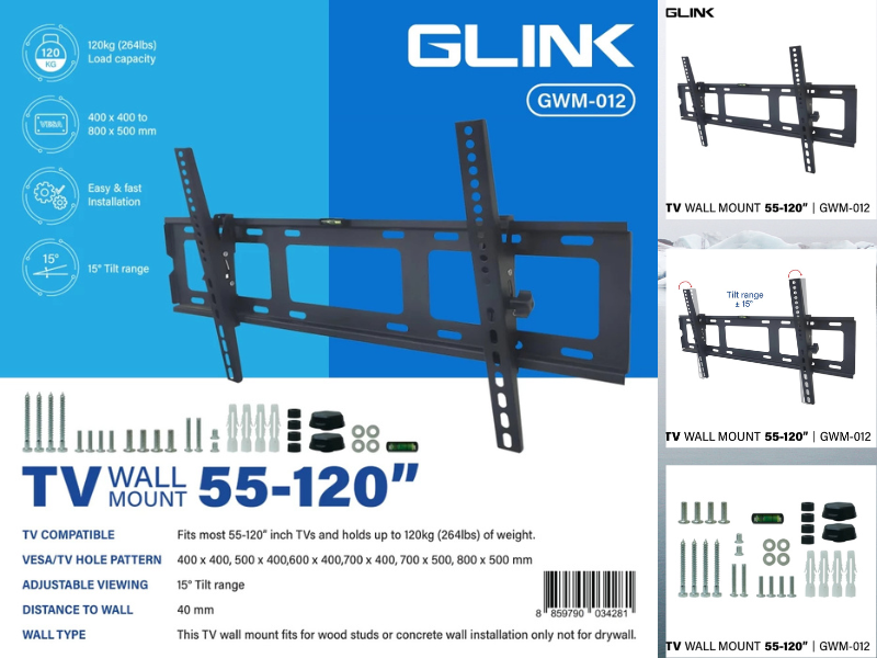 Glink GWM-012 ขาแขวนทีวีติดผนัง ทีวีขนาด 55 Glink GWM-012 ขาแขวนทีวีติดผนัง ทีวีขนาด 55