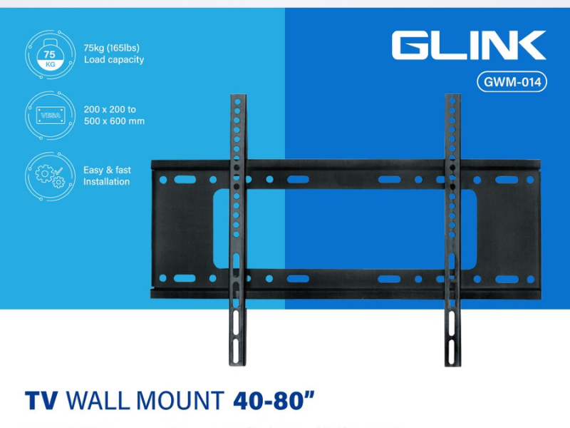 GLINK GWM-014 ขาแขวนทีวีติดผนัง ขนาดจอ 40-80นิ้ว GLINK GWM-014 ขาแขวนทีวีติดผนัง ขนาดจอ 40-80นิ้ว