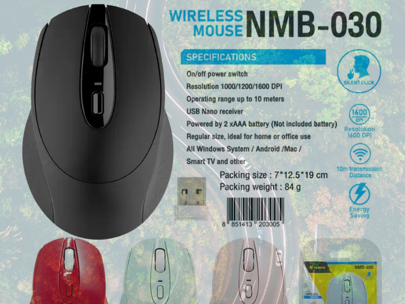 NUBWO NMB-030 Mouse Wireless Silent Click คละสี