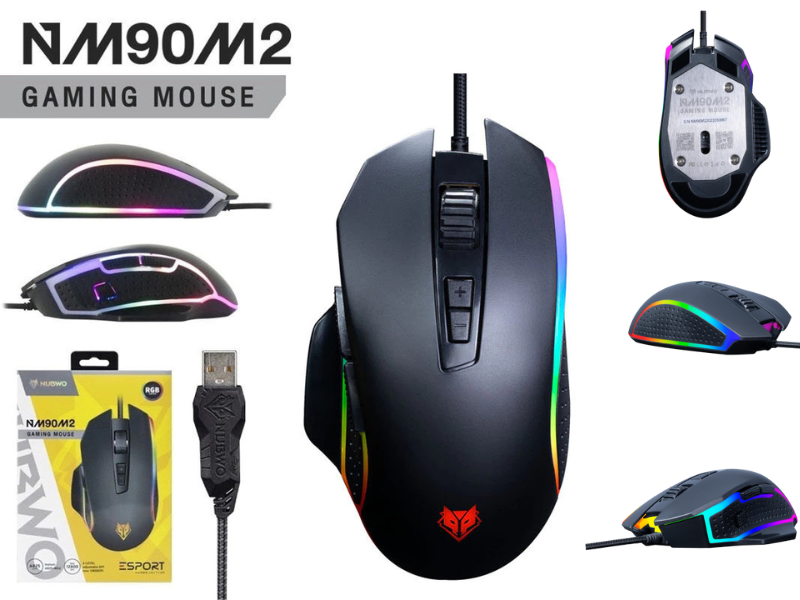 NUBWO NM90M2 Gaming Mouse เมาส์เกมมิ่งปรับDPI ได้ 6ระดับ NUBWO NM90M2 Gaming Mouse เมาส์เกมมิ่งปรับDPI ได้ 6ระดับ