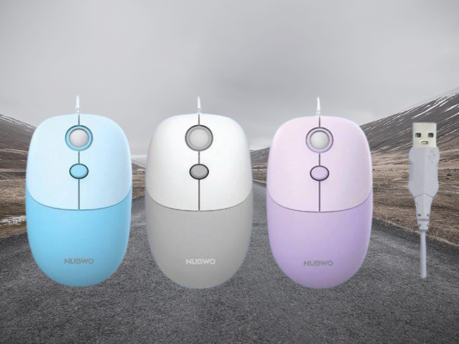 NUBWO NM-156 USB OPTICAL MOUSE 2400dpi. คละสี