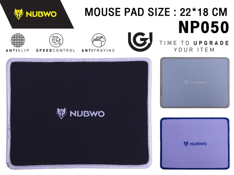 NUBWO แผ่นรองเม้าส์ สำหรับเล่นเกมส์ และทำงาน ขนาด 20x18ซม.