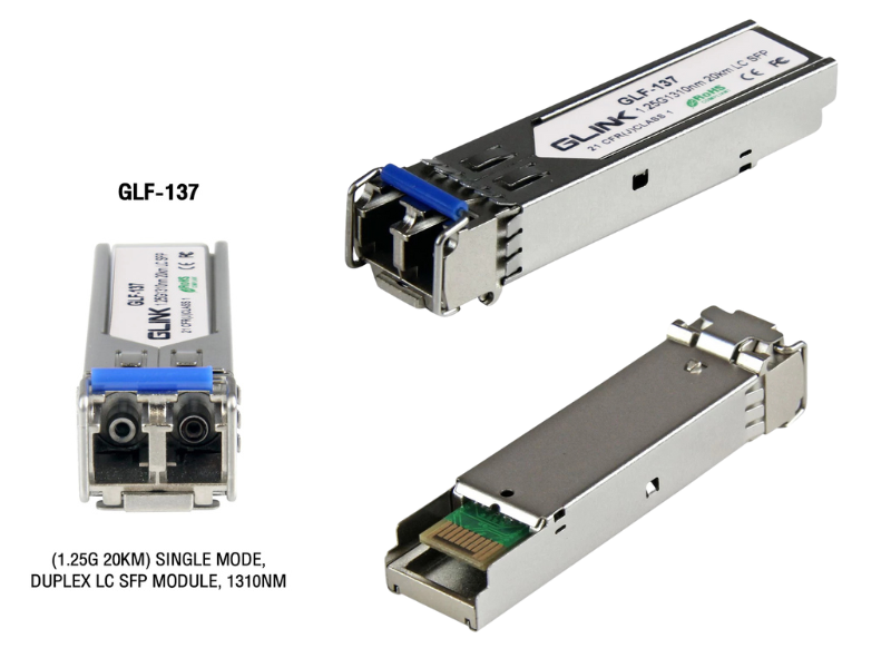 Glink GLF-137 SFP Module 1.25G 20KM Single Mode ,Duplex LC,1310NM