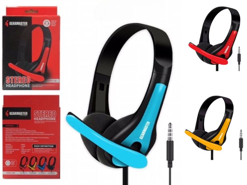 Gearmaster รุ่น GMS-009 หูฟังคอมพิวเตอร์แบบครอบหู แจ๊ค 3.5mm.คละสี Gearmaster รุ่น GMS-009 หูฟังคอมพิวเตอร์แบบครอบหู แจ๊ค 3.5mm.คละสี