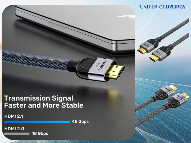 UNITEK Gaming 8K60Hz HDMI 2.1 Cable 1.0M-3.0M
