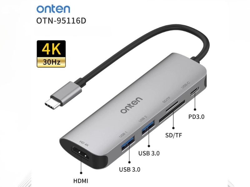 ONTEN USB-C Multi-function dock station 6-in-1