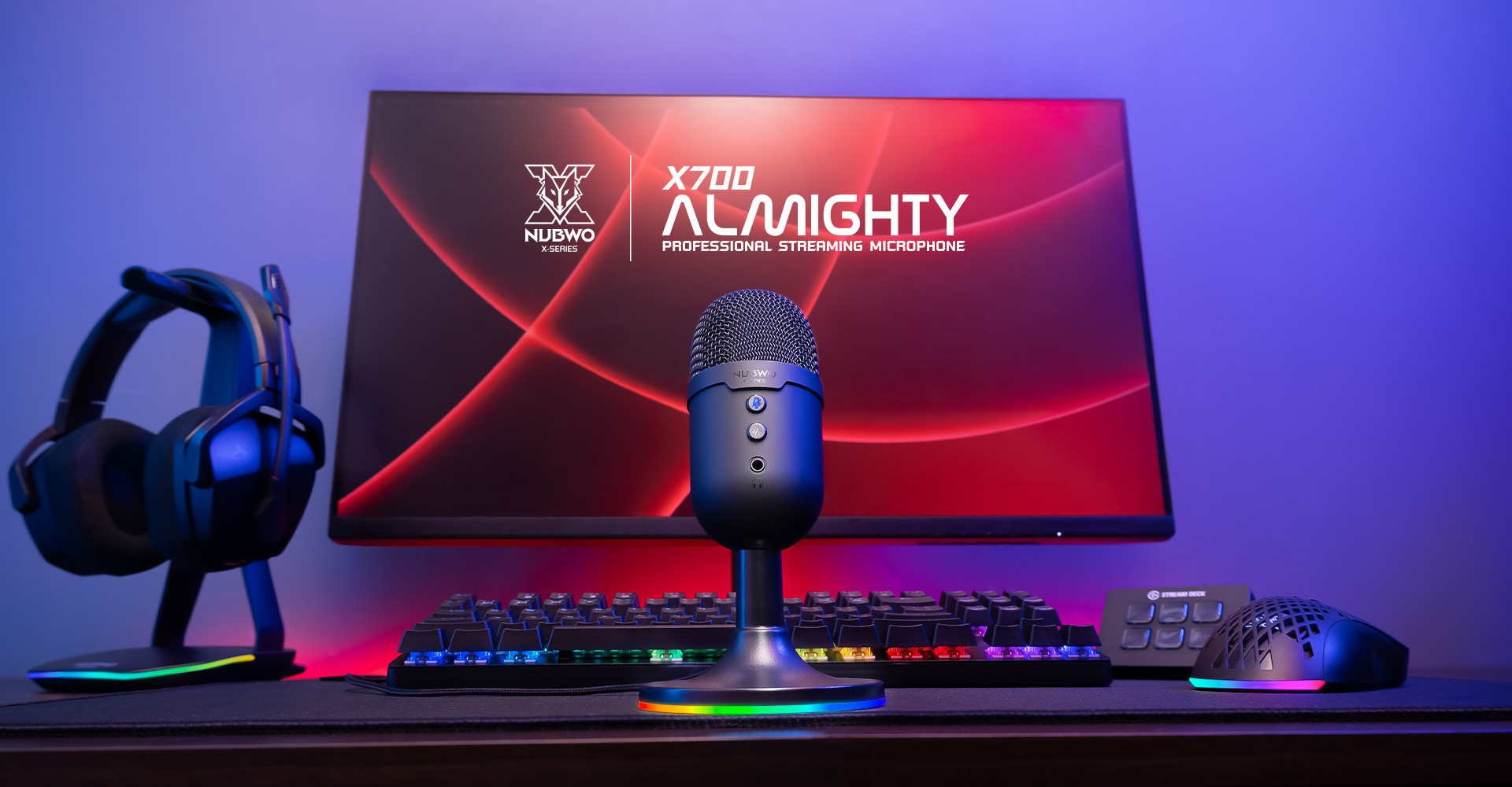 NUBWO  X700 ALMIGHTY  Microphone สำหรับสตรีมมิ่ง