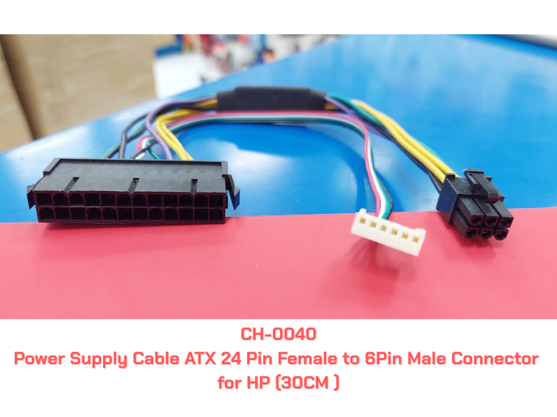 Power Supply Cable ATX 24 Pin Female to 6Pin Male Power Supply Cable ATX 24 Pin Female to 6Pin Male